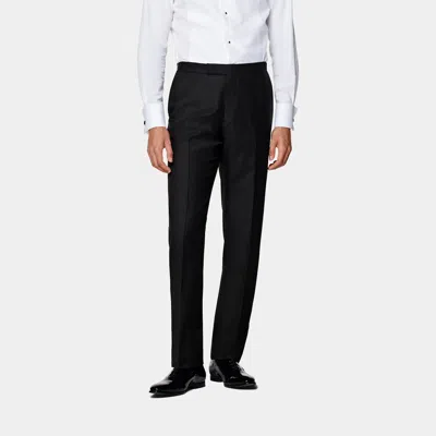 Suitsupply Black Slim Leg Straight Tuxedo Pants