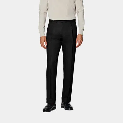 Suitsupply Black Slim Leg Tapered Pants