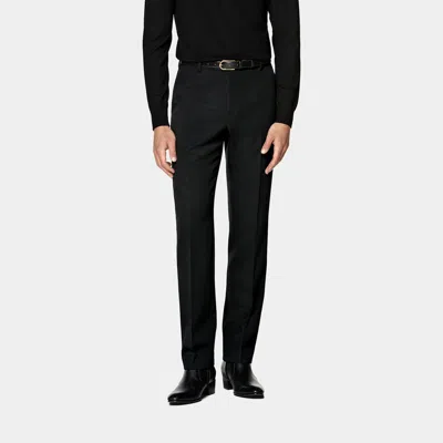 Suitsupply Black Straight Leg Suit Trousers