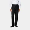 Suitsupply Black Straight Leg Tuxedo Trousers In Black