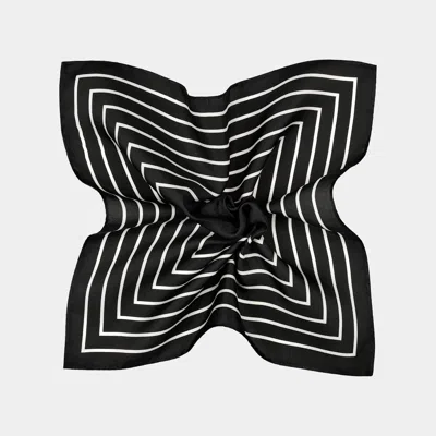 Suitsupply Black Striped Pocket Square