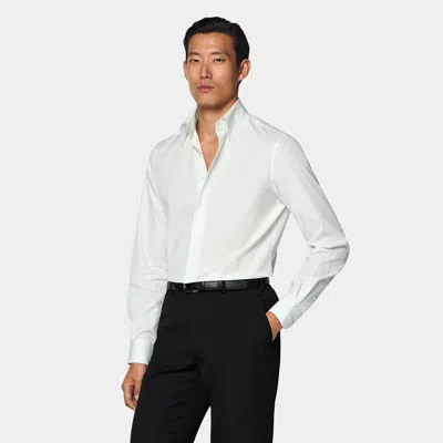 Suitsupply Black Striped Point Collar Shirt
