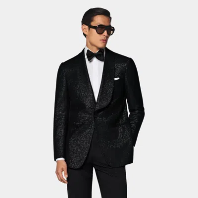 Suitsupply Black Striped Tailored Fit Milano Dinner Jacket