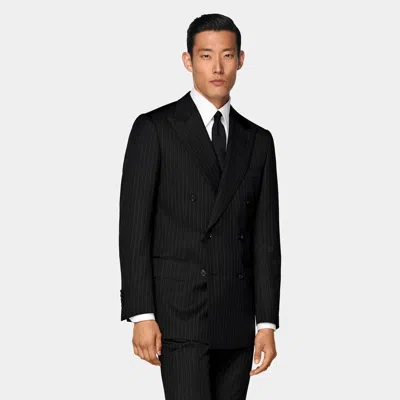 Suitsupply Black Striped Tailored Fit Milano Suit