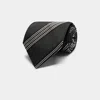 Suitsupply Black Striped Tie In Black