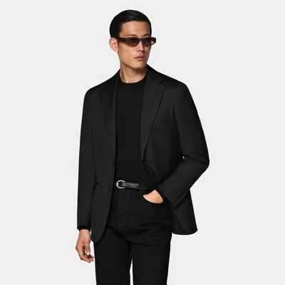 Suitsupply Black Tailored Fit Havana Suit Jacket