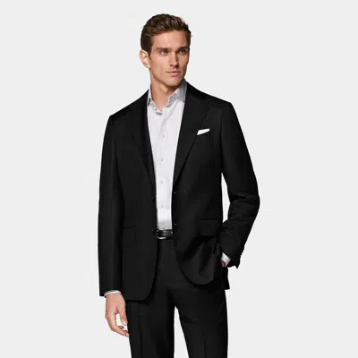 Suitsupply Black Tailored Fit Havana Suit Jacket