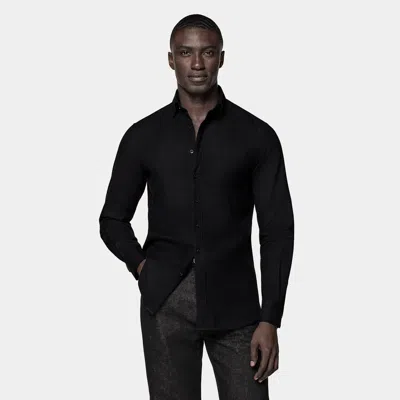 Suitsupply Black Tailored Fit Shirt