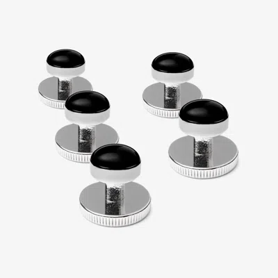 Suitsupply Black Tuxedo Shirt Studs In Metallic