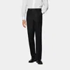 SUITSUPPLY SUITSUPPLY BLACK WIDE LEG STRAIGHT PANTS
