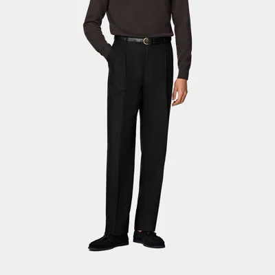 Suitsupply Black Slim Leg Straight Chinos