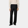 Suitsupply Black Wide Leg Straight Trousers In Black