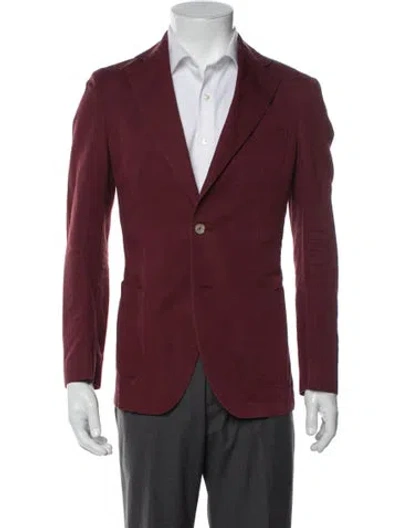 Pre-owned Suitsupply Blazer In Burgundy