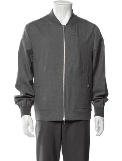 Pre-owned Suitsupply Bomber Jacket In Gray