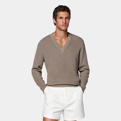 Suitsupply Brown V-neck