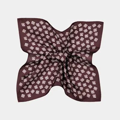 Suitsupply Burgundy Graphic Pocket Square