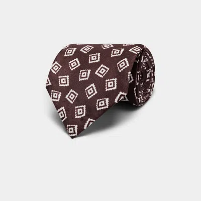 Suitsupply Burgundy Graphic Tie
