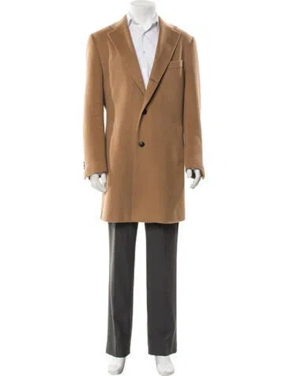 Pre-owned Suitsupply Camel Leather Blazer In Neutral