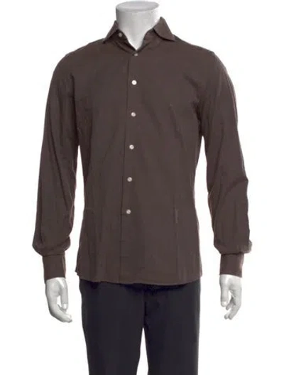 Pre-owned Suitsupply Collar Long Sleeve Sweatshirt In Brown