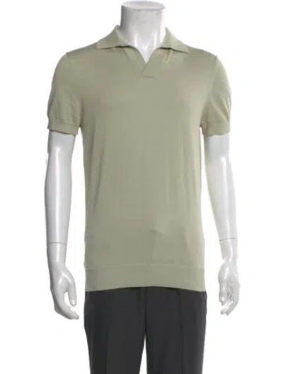 Pre-owned Suitsupply Collar Short Sleeve Polo Shirt In Green