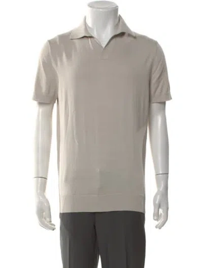 Pre-owned Suitsupply Collar Short Sleeve Polo Shirt In Neutral
