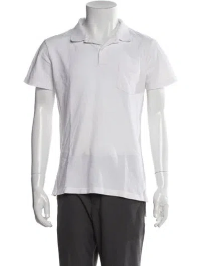 Pre-owned Suitsupply Collar Short Sleeve Polo Shirt In White