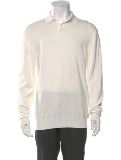 Pre-owned Suitsupply Crew Neck Long Sleeve Polo Shirt In Neutral