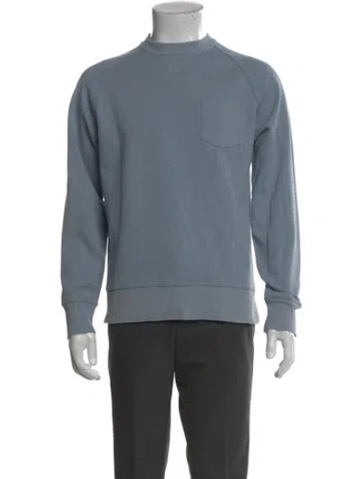 Pre-owned Suitsupply Crew Neck Long Sleeve Sweatshirt In Blue