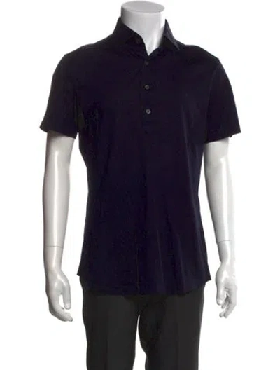Pre-owned Suitsupply Crew Neck Short Sleeve Polo Shirt In Blue