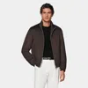 Suitsupply Dark Brown Bomber Jacket
