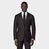 Suitsupply Dark Brown Checked Tailored Fit Havana Suit In Brown