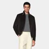 Suitsupply Dark Brown Corduroy Bomber Jacket In Brown