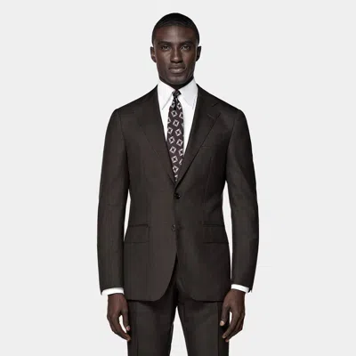 Suitsupply Dark Brown Perennial Tailored Fit Havana Suit