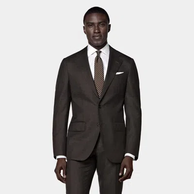 Suitsupply Dark Brown Perennial Tailored Fit Havana Suit
