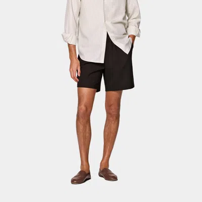 Suitsupply Dark Brown Straight Leg Shorts