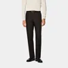 Suitsupply Dark Brown Straight Leg Trousers