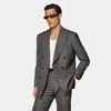 Suitsupply Dark Brown Striped Tailored Fit Milano Suit In Brown