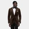 Suitsupply Dunkelbraune Tailored Fit Havana Dinner Jacket In Brown
