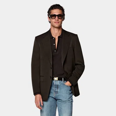 Suitsupply Dark Brown Tailored Fit Milano Suit Jacket