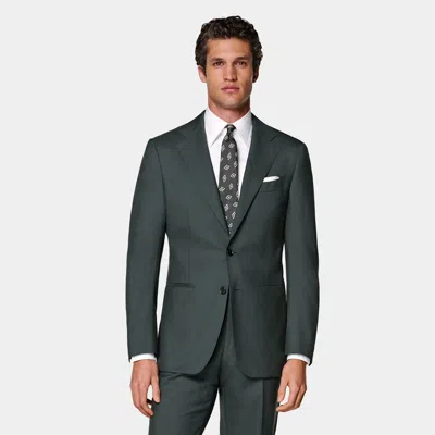 Suitsupply Dark Green Perennial Tailored Fit Havana Suit