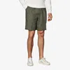 Suitsupply Dark Green Pleated Mira Shorts