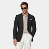 Suitsupply Dark Green Tailored Fit Havana Suit Jacket
