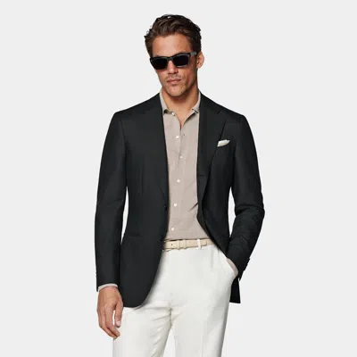Suitsupply Dark Green Tailored Fit Havana Suit Jacket