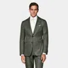 Suitsupply Dark Green Tailored Fit Havana Suit In Green