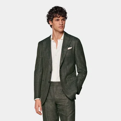 Suitsupply Dark Green Tailored Fit Havana Suit