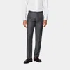 Suitsupply Dark Grey Bird's Eye Slim Leg Straight Suit Pants