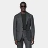 Suitsupply Dark Grey Bird's Eye Tailored Fit Havana Suit Jacket