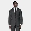 Suitsupply Dark Grey Houndstooth Tailored Fit Havana Suit In Gray