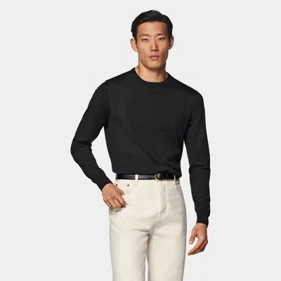 Suitsupply Dark Grey Merino Crewneck