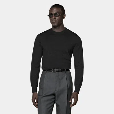 Suitsupply Dark Grey Merino Crewneck